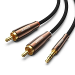 UGREEN KAABEL 2X RCA - 3,5MM PISTIK 1M AUDIO V&Otilde;IMENDI JAOKS SUUREP&Auml;RANE
