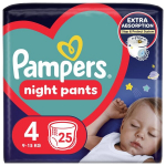 P&uuml;ks-m&auml;hkmed PAMPERS Night Pants, Value Pack, 4 suurus, 25 tk