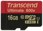 M&auml;lukaart Transcend microSDHC 16 GB + SD adapter