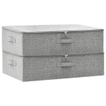 vidaXL hoiukastid 2 tk, kangas, 70 x 40 x 18 cm, hall, Pilka