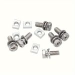 10tk ATV Mootorratta Aku Klemm M6 Poldi Ruudumutter Komplekt Roostevaba Teras 304., 6 pak. M6*14mm