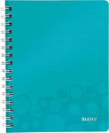 Spiraalkaustik WOW A5/80l ruut,plastik kaanega, t&uuml;rkiis, Leitz/5