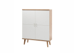 Kummut Imv Lena, 107x40xH134 cm, valge/tamm