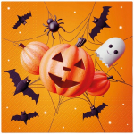 Halloweeni k&otilde;rvitsapaberist pajalapsi salvr&auml;tikud 33cm x 33cm 20 tk.