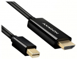 AXAGON Mini DisplayPort HDMI Adapter, 1.8m, 4K, Must, High-Speed HDMI 1.4, 30Hz, Video Kaabel