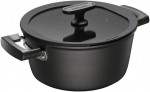 Fiskars pott kaanega Hard Face 1075526, must, 3500 ml