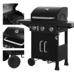 Gregman Roast 95 gaasigrill - 3 p&otilde;letit, 10,5 kW v&otilde;imsus, 46x34 cm k&uuml;psetuspind, must