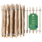 Creative Home aiapiirde &otilde;ue | 50 cm k&otilde;rge, 5 m pikkune sarapuupuidust rullpiire | Paneelide vahe 7&ndash;9 cm | Puidust piirdeaed murule, peenra &auml;&auml;ristuseks sarapuust