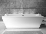 Vann Besco Vera, 170 x 75 cm, sifooni ja &uuml;levooluga slim valge