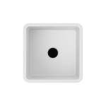 Eraldiseisev kraanikauss Besco Aygo musta sifooniga, 40x40x85 cm