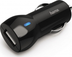 Hama 001832590000 USB-A autolaadija, 2,4 A, must