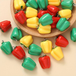V&otilde;tmehoidja, paprika, 10PCS Yellow 3D Simulation Pepper Pendant