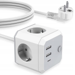 Universaalne pikendusjuhe 4x ac+3x usb kaabel 1.8m