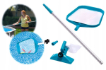 Basseini puhastuskomplekt: kurn, teleskoopvarras, pump