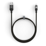 Evelatus MFI Sertifitseeritud USB-A kuni Lightning Kaabel 1.2M 3.2A Alumiinium Kootud Must