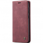 "CaseMe" Retro tahke kaaned - burgundia (Galaxy S24+ / S25+)