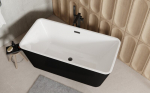 Vann Besco Evita Black&White Matt, 160 x 80 cm, mustade katetega