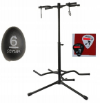 Kitarri statiiv 2 kitarrile, &uuml;leminekuversioon 1 ja 3 vahel + boonus