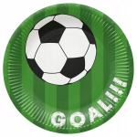 Pabertaldrikud jalgpall laste grillipidudele Paw 23 cm 8 tk, Popierinės lėk&scaron;tės futbolo kamuolys vaikams grilio vakarėliams Paw 23 cm 8 vnt.