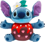 Disney Store ametlik Lilo & Stitch Stitch kaisukaru s&otilde;brap&auml;evaks, 30,5 cm / 12 tolli pl&uuml;&uuml;sist m&auml;nguasi &scaron;okolaadi ja maasika motiividega, sobilik alates s&uuml;nnist, alates 0 aastast