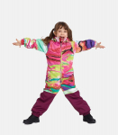 Huppa Laste kevad-s&uuml;gis kombe WILLE 1, fuchsia pattern/ burgundy