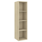 seina telerikapp，telerialus，TV kapp, Sonoma tamm, 37 x 37 x 142,5 cm, tehispuit CFE880390