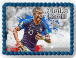 Ristk&uuml;likukujuline tordip&otilde;hi A4 20x29cm - Kylian Mbappe + Nimi