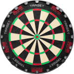 Target Darts Gate noolem&auml;ngulaud, terasest noolem&auml;ngulaud, terasest valmistatud v&otilde;istlusnoolem&auml;ngulauad standardotsaga, kinnituskomplekt, moodne p&ouml;&ouml;rlev numbrir&otilde;ngas, Madagaskari esmaklassiline sisal, roostevaba teras