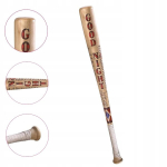 Harley quinn pesapallikurikas puidust 84 cm halloween cosplay