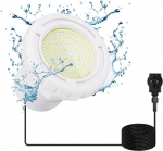 Kwode led veealune basseini valgustus maapealsetele basseinidele, 12 w k&uuml;lm valge raamiga basseini valgustus, 12 v led veealune prožektor ip68 veekindel 7 m kaabliga, v&auml;liskeere 2 &frac14; tolli