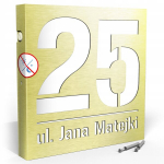 Valgustusega maja number led aadressiplaat 30x30 cm