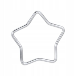 Piercing, terasest clicker k&otilde;rvar&otilde;ngas h&otilde;bedane dekoratiivne t&auml;ht daith 0,8/8