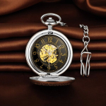 Unendlich U mood retro k&auml;sitsi &uuml;leskeeratav mehaaniline taskukell hiina draakoni totem valge/must sihverplaat &otilde;&otilde;nes skelett kett kell kampsuni kaelakee kinkekarp j&otilde;uludeks isadep&auml;evaks, h&otilde;bedane, vintage