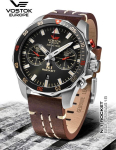 Vostok Europe meeste k&auml;ekell &otilde;mmeldud Vintage nahkrihmaga N1 Rocket Chronograph Miyota 6s21 20 Atm Date