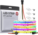 Btf-lighting fcob spi cob rgb paindlik tihe led riba ws2811 ic led riba 5 m 720 ledi/m 21 w/m dc24v ip30 mitte veekindel chasing colour diy decoration (kontroller ja toiteplokk ei kuulu komplekti)