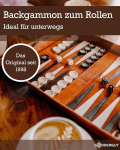 Elegantne backgammon Deluxe nahkviimistluse ja puitdetailidega