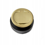 Plaadi sisse s&uuml;vistatav pistikupesa Sfl Ring 230v + Usb, kuldne
