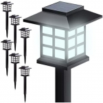 P&auml;ikeseenergial t&ouml;&ouml;tav valgustuskomplekt radadele ja aedadele - 6 LED-lampi