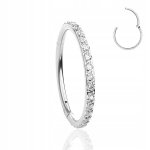 Piercing titaanist clicker r&otilde;ngask&otilde;rvar&otilde;ngas tsirkoonidega helix conch 1,0/10