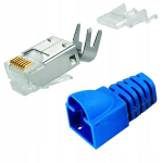 Telegartner Rj45 6a Fs Stp pistik, sinine