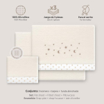 Interbaby vankrivoodipesu komplekt 40 x 80 cm - talvine voodipesu coralina kangast - stars moon mudel - sisaldab lina, lina kummiga ja padjap&uuml;&uuml;ri