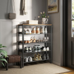 Jalan&otilde;ude riiul, 5 tasandit, 30 x 75 x 93 cm, vintage-pruun-tintmust