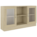 vitriinkapp，hoiukapp Sonoma tamm 120 x 30,5 x 70 cm tehispuit CFE22417