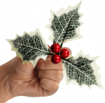 Belle Vous kunstlikud punaste marjadega holly-kaunistused roheliste lehtedega (30 tk pakis) - punaste marjade oksad j&otilde;ulu-/pulmapeo kaunistamiseks, k&auml;sit&ouml;&ouml;ks, kingisiltideks ja advendikrantsi kaunistamiseks