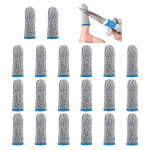 L&otilde;ikekindlad s&otilde;rmeotsikud 20 tk, l&otilde;ikekindlad s&otilde;rmevoodid, kaitse, korduvkasutatav p&ouml;idla kaitsja, korduvkasutatav t&ouml;&ouml;ks k&ouml;&ouml;gis, aias, skulptuuride jaoks, keskmine suurus 7 x 2,5 cm, sinine