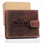 Meeste naturaalsest nahast rahakott Always Wild, burgundi v&auml;rvi