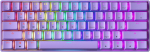 Gk61 hot-swap mehaaniline m&auml;nguriklaviatuur - 61 klahvi, mitmev&auml;rviline rgb led taustavalgustus pc/mac m&auml;ngijatele (gateron optical black, lavender)