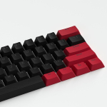 61 Taustavalgustusega punase ja musta v&auml;rvi klahvikapslite komplekt Pbt klahvikapslid Oem profiil 60% Cherry Mx l&uuml;lititele mehaanilisele m&auml;nguriklaviatuurile (ainult klahvikapslid)