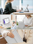 Jademall Klaviatuur Ipad Pro 13 M4 - Juhtmevaba klaviatuur Ipad Pro 13 M4 2024 jaoks, kaitse&uuml;mbris pliiatsi hoidjaga, Qwertz saksa