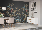 Rasch tapeet 362879 - fototapeet fliiselkangal lindude ja okstega musta, pruuni ja punase v&auml;rviga kollektsioonist Magicwalls - 3,00 m x 2,12 m (p x L)